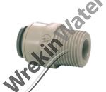 PI011222S Straight Adaptor 1/4in NPTF Thread by 3/8in Push Fit  